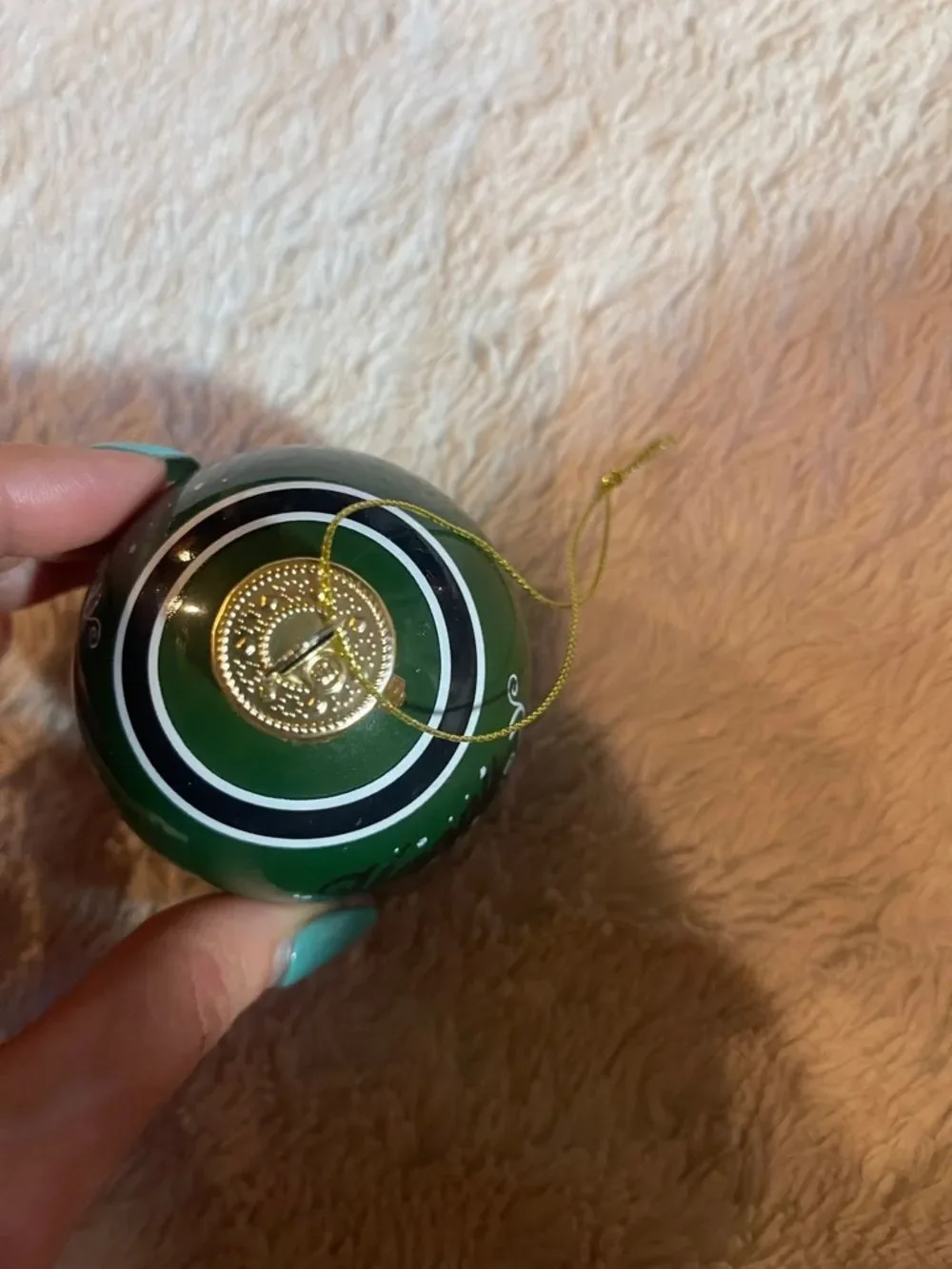 Green New York Jets 'Happy Holidays' Glass Ornament - 2018